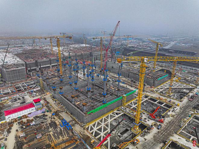 松江枢纽建设新进展：松江站服务中心进入地上主体结构施工阶段(图3)