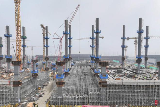 松江枢纽建设新进展：松江站服务中心进入地上主体结构施工阶段(图4)