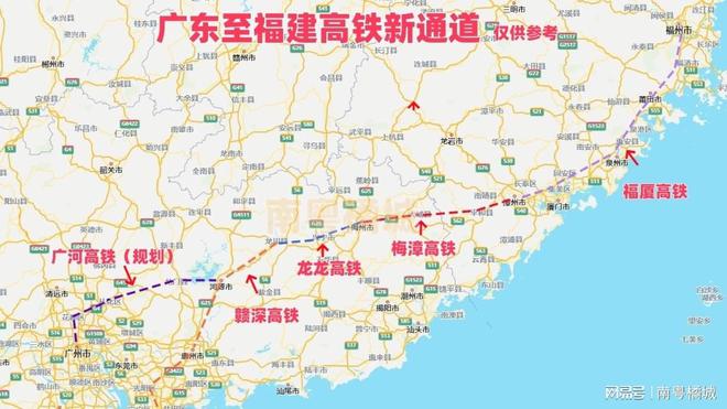 广东规划跨省铁路新通道：梅漳厦高铁线公里(图4)