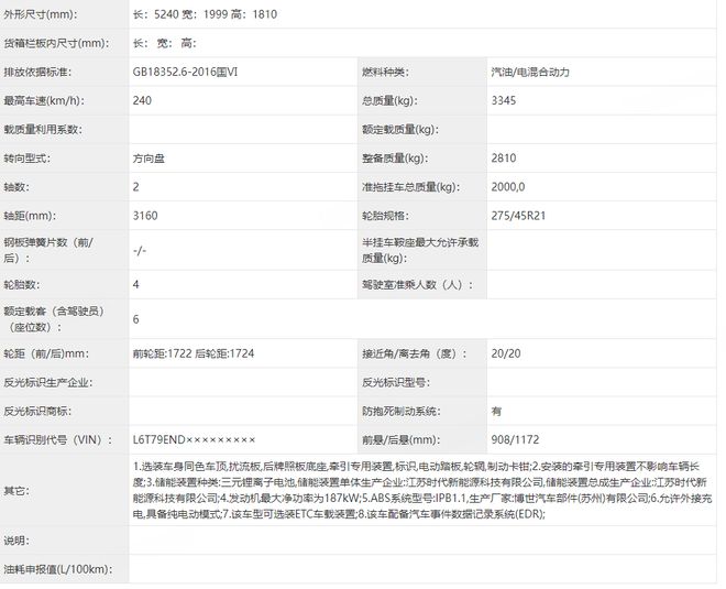 纯电续航185220公里领克900全尺寸SUV申报图曝光(图3)